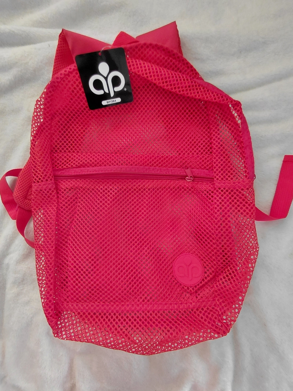 B-WAP Lg Red Mesh See-through Backpack NWT